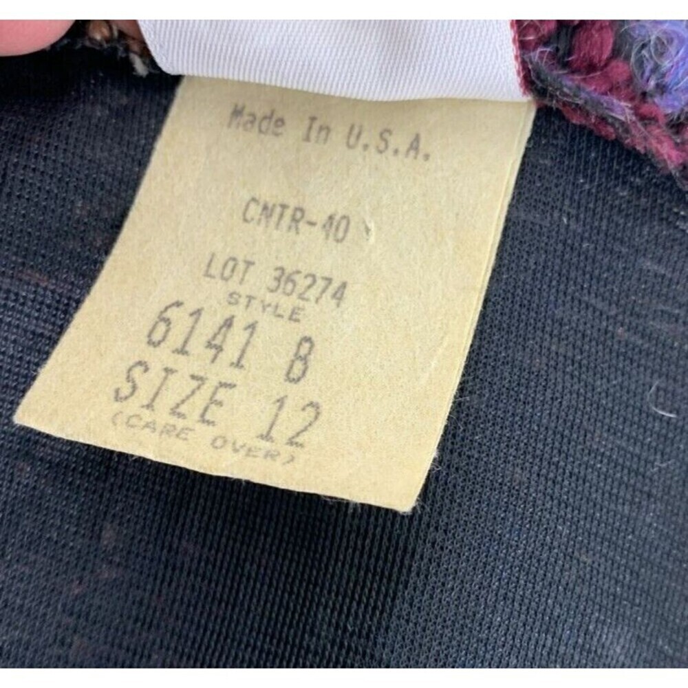 BOGO Graff Californiawear Knit Blazer Purple Red Stripe Sweater Vintage Women 12 - Picture 10 of 13